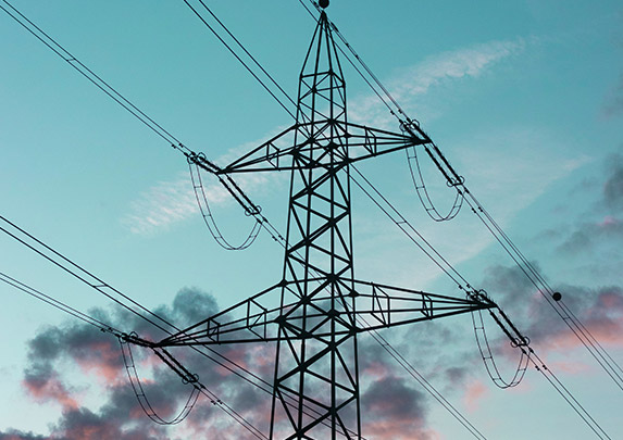 Lignes haute tension électricité